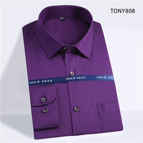 High Quality Solid Cotton Long Sleeve Shirt #805X-men-wanahavit-TONY808-S-wanahavit