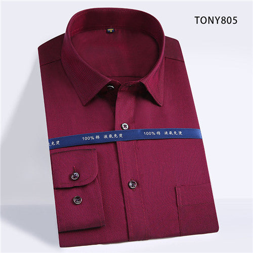 High Quality Solid Cotton Long Sleeve Shirt #805X-men-wanahavit-TONY805-S-wanahavit