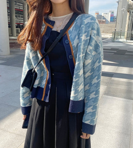 Oversize Vintage Knitted Loose Winter Sweater Cardigan