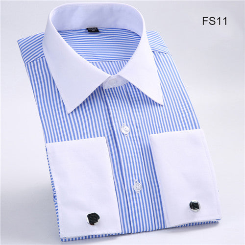 Patchwork Solid Twill Long Sleeve Shirt #YSHXX-men-wanahavit-YSHFS11-M-wanahavit