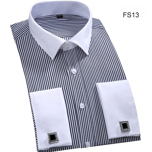Patchwork Solid Twill Long Sleeve Shirt #YSHXX-men-wanahavit-YSHFS13-M-wanahavit