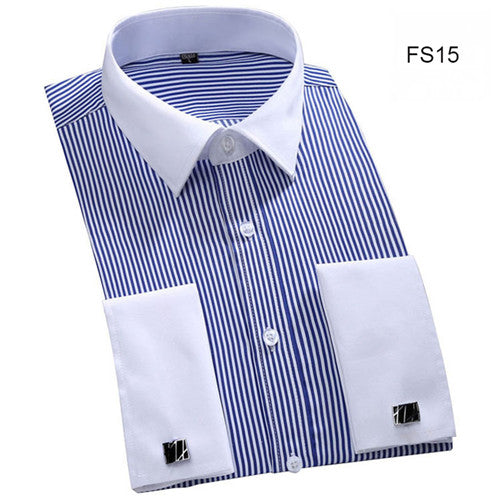 Patchwork Solid Twill Long Sleeve Shirt #YSHXX-men-wanahavit-YSHFS15-M-wanahavit
