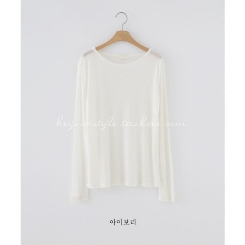 Load image into Gallery viewer, Spring Sexy Elastic Korean Style Skinny Slim Fit Long Sleeve Tops #2216

