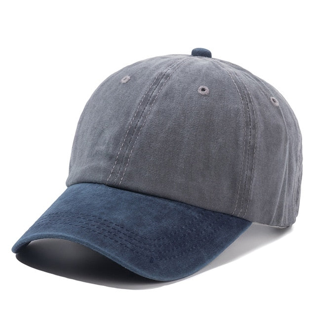 Plain Color Washed Cotton Trucker Baseball Adjustable Snapback Cap