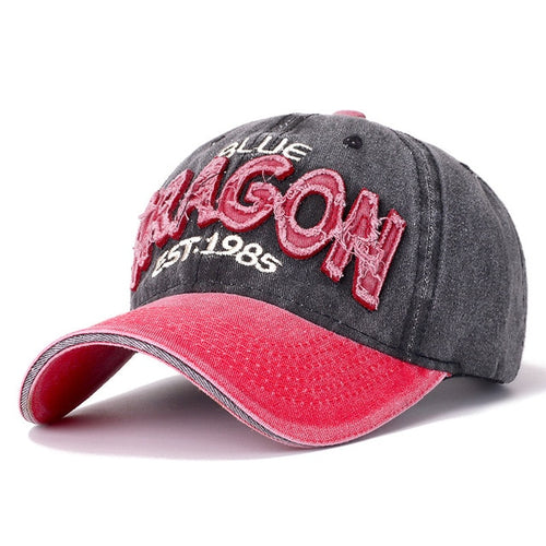 Load image into Gallery viewer, 3D Retro ORAGON Embroidered Washed Cotton Baseball Adjustable Snapback Cap

