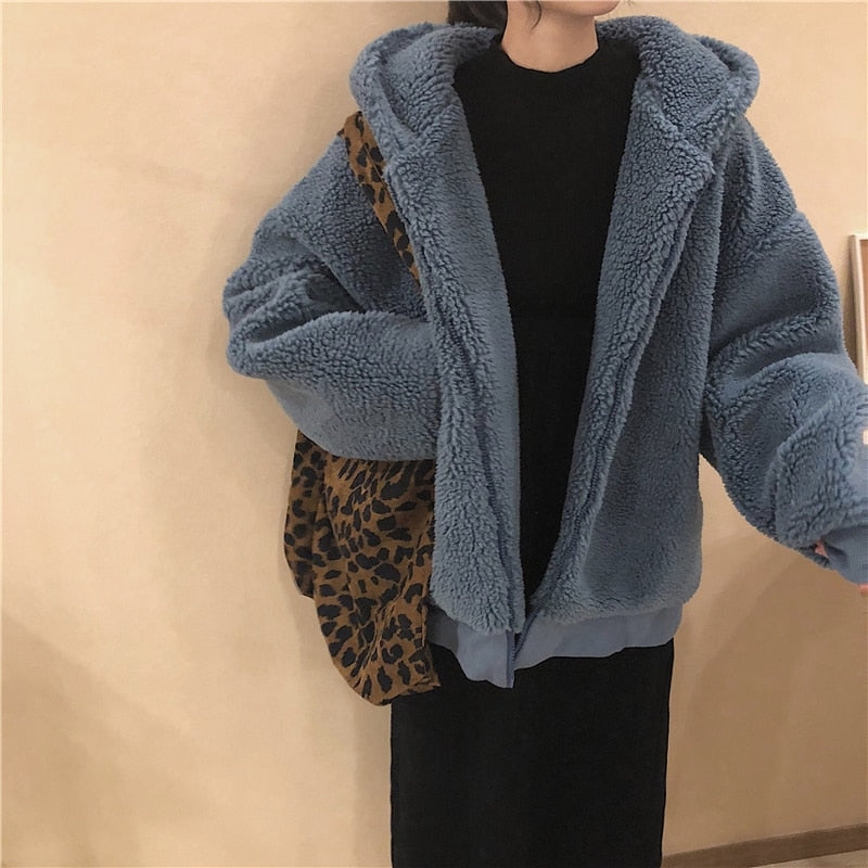 Oversize Fashion Cashmere Thickening Warm Woolen Overcoat