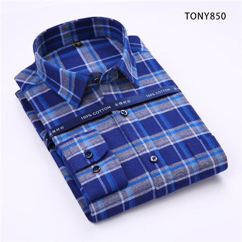 High Quality Plaid Long Sleeve Shirt #TONYXX-men-wanahavit-TONY850-S-wanahavit