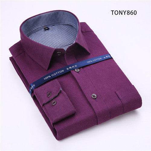 Load image into Gallery viewer, High Quality Plaid Long Sleeve Shirt #TONYXX-men-wanahavit-TONY860-S-wanahavit
