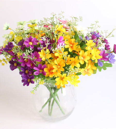 Silk Daisy Decorative Bouquet-home accent-wanahavit-Yellow-wanahavit