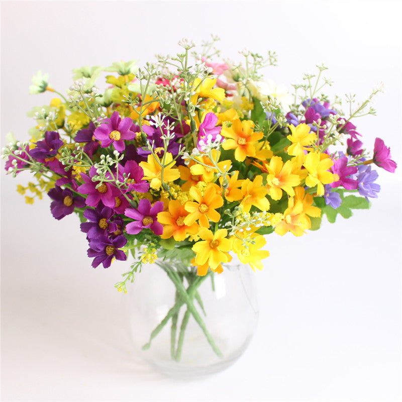 Silk Daisy Decorative Bouquet-home accent-wanahavit-Yellow-wanahavit