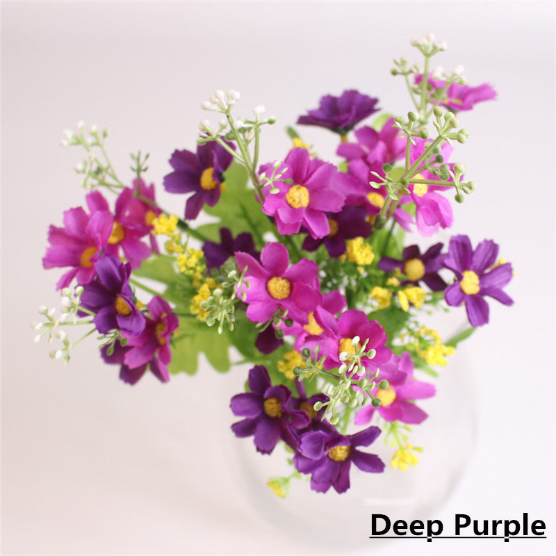 Silk Daisy Decorative Bouquet-home accent-wanahavit-Deep Purple-wanahavit