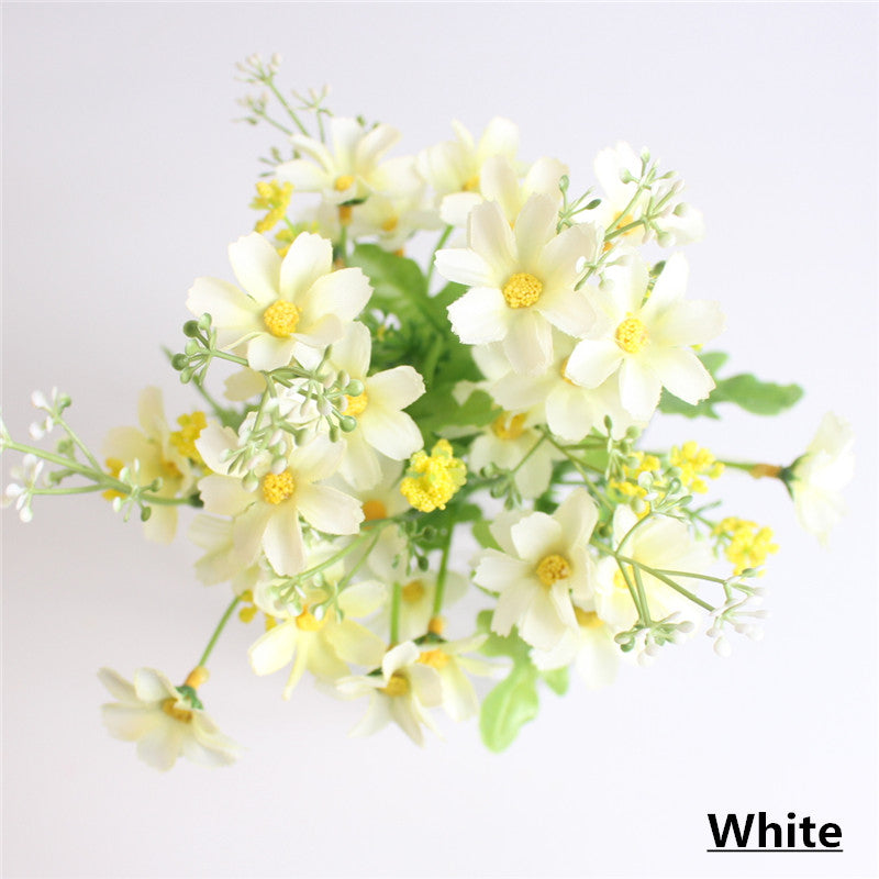 Silk Daisy Decorative Bouquet-home accent-wanahavit-White-wanahavit
