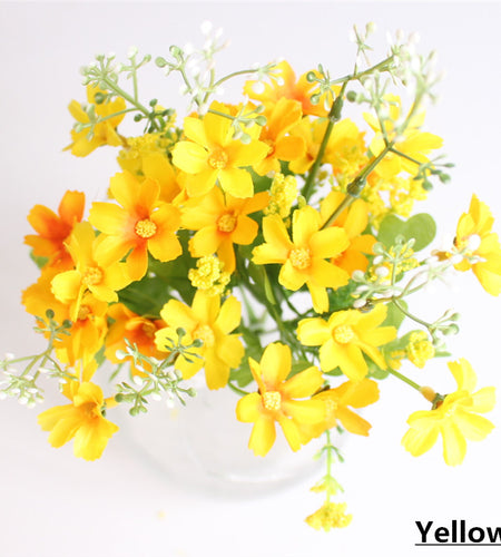 Silk Daisy Decorative Bouquet-home accent-wanahavit-Yellow-wanahavit