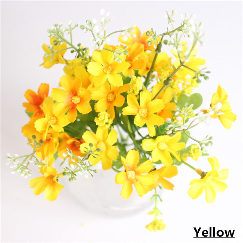 Silk Daisy Decorative Bouquet-home accent-wanahavit-Yellow-wanahavit