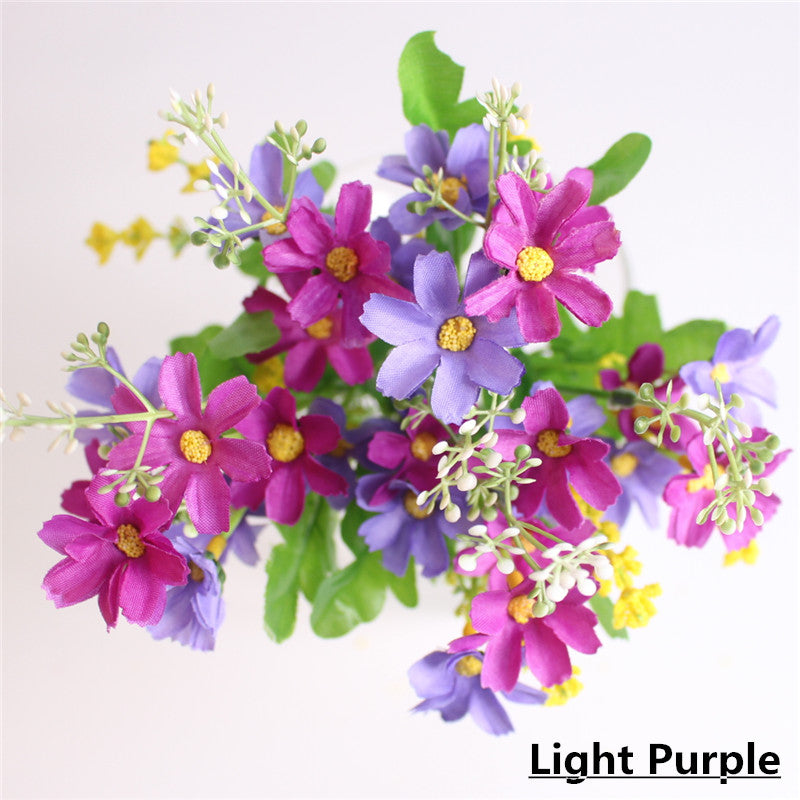 Silk Daisy Decorative Bouquet-home accent-wanahavit-Light Purple-wanahavit