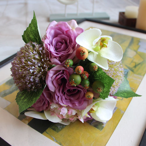 Load image into Gallery viewer, Mix Artificial Hydrangea Orchid Set-home accent-wanahavit-Purple-wanahavit
