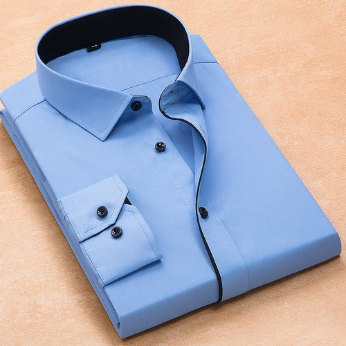 Load image into Gallery viewer, High Quality Plus Size Long Sleeve Shirt #125XX-men-wanahavit-Blue-M38-wanahavit
