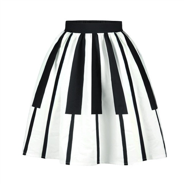 Vintage BNW Striped High Waist Midi Skirts-women-wanahavit-as picture-L-wanahavit