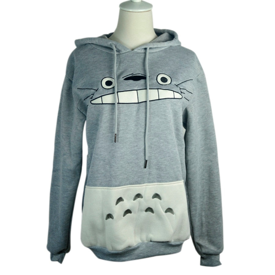 3D Harajuku Cartoon Totoro Thick Hooded Sweatshirt-women-wanahavit-XXL-wanahavit
