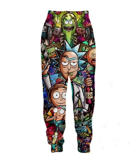 Rick and Morty Print 3D Joggers Pants-women-wanahavit-XXL-wanahavit