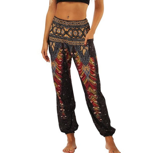 Load image into Gallery viewer, Vintage Printed Casual Boho Beach Summer Pants-women-wanahavit-1-One Size-wanahavit
