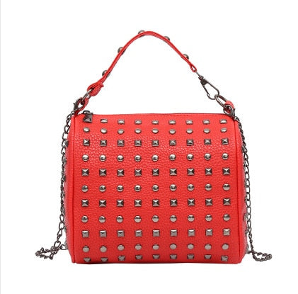 Load image into Gallery viewer, Fashion Luxury Rivet Leather Shoulder Bag-women-wanahavit-red-(20cm&lt;Max Length&lt;30cm)-wanahavit

