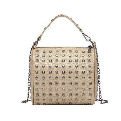 Fashion Luxury Rivet Leather Shoulder Bag-women-wanahavit-gold-(20cm<Max Length<30cm)-wanahavit