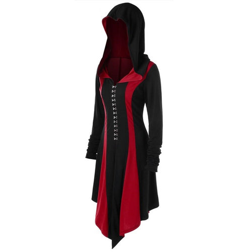 Load image into Gallery viewer, Vintage Long Sleeve Bandage Oversized Goth Hoodie Coat-women-wanahavit-Red-M-wanahavit
