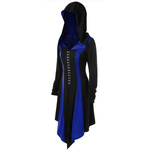 Load image into Gallery viewer, Vintage Long Sleeve Bandage Oversized Goth Hoodie Coat-women-wanahavit-Blue-M-wanahavit
