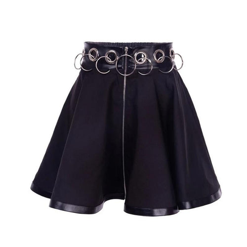 Load image into Gallery viewer, Gothic Skirt Summer Sexy Hoop Hollow Out Club Skirt-women fashion-wanahavit-Black-S-wanahavit
