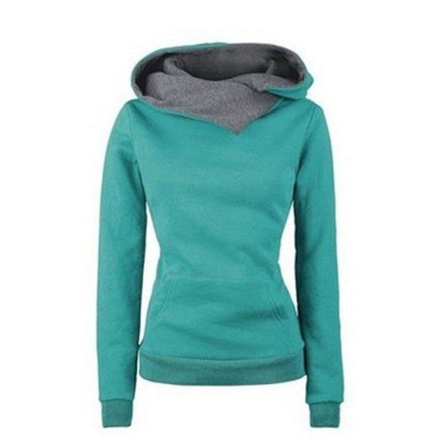 Casual Lapel Pullover Hooded Sweatshirt for women - wanahavit