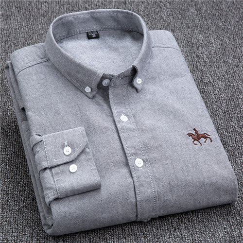 Load image into Gallery viewer, High Quality Solid Cotton Long Sleeve Shirt #GN1XX-men-wanahavit-GN1905-S-wanahavit
