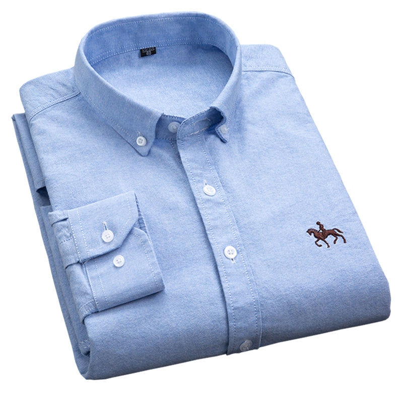 High Quality Solid Cotton Long Sleeve Shirt #GN1XX-men-wanahavit-GN1907-S-wanahavit