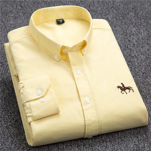 High Quality Solid Cotton Long Sleeve Shirt #GN1XX-men-wanahavit-GN1906-S-wanahavit