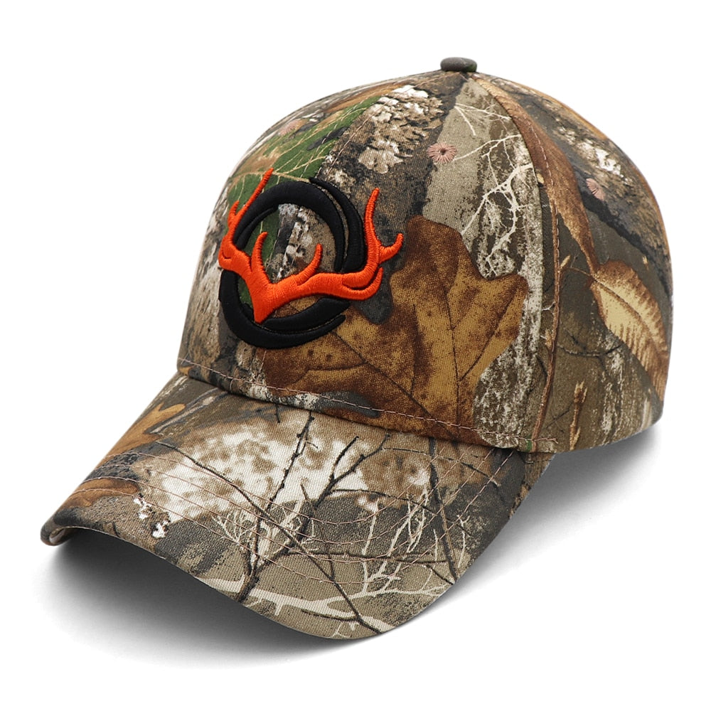 Camo Baseball Cap Fishing Caps Men Outdoor Hunting Camouflage Jungle Hat 3D Deer Head Hiking Casquette Hats