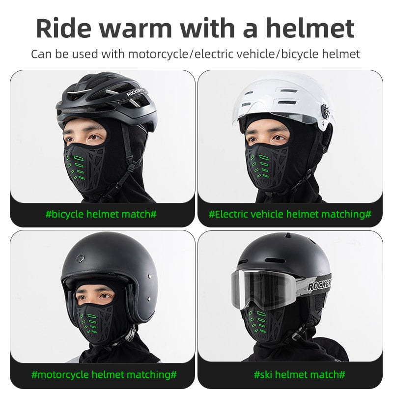 Full Face Scarf Winter Thermal Bike Head Fleece Hat Warmer Windproof Balaclava Breathable Cycling Mask Bicycle Headwear