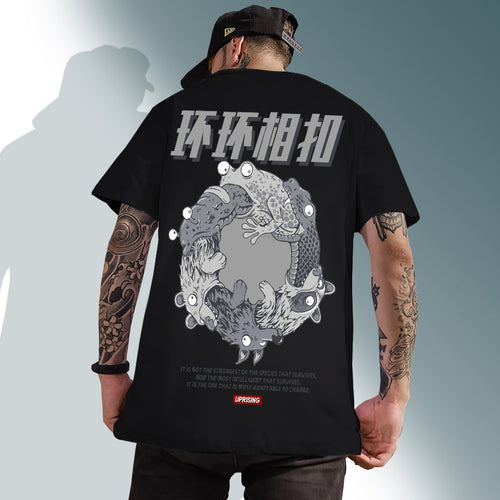 Load image into Gallery viewer, Hip-hop street unique short-sleeved T-shirt with interesting personality, rare, European, American and Japanese short t shirt
