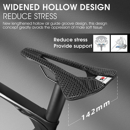 Load image into Gallery viewer, 3D Printed Bicycle Saddle Liquid Resins Honeycomb Bike Seat Super Soft Cushion MTB Road Triathlon Cycling Race Seat

