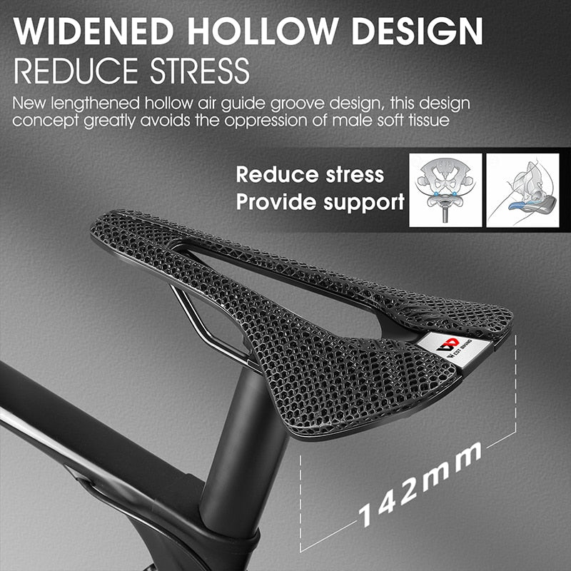 3D Printed Bicycle Saddle Liquid Resins Honeycomb Bike Seat Super Soft Cushion MTB Road Triathlon Cycling Race Seat
