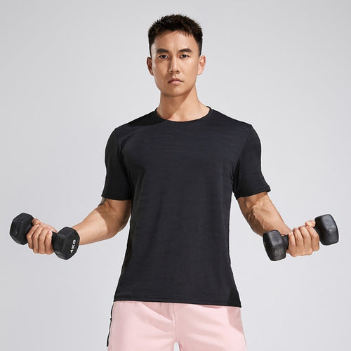 Load image into Gallery viewer, Summer Fitness Training T-shirt Men Casual Short Sleeve Shirt Male Gym Bodybuilding Tees Tops Running Sport Quick Dry Clothing
