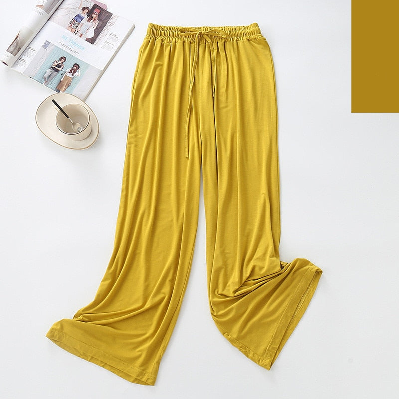 Summer Women's Pajamas Pants Super Soft Modal Viscose Sleepwear Solid Colors Casual Leisure Homewear Pants Comfortable