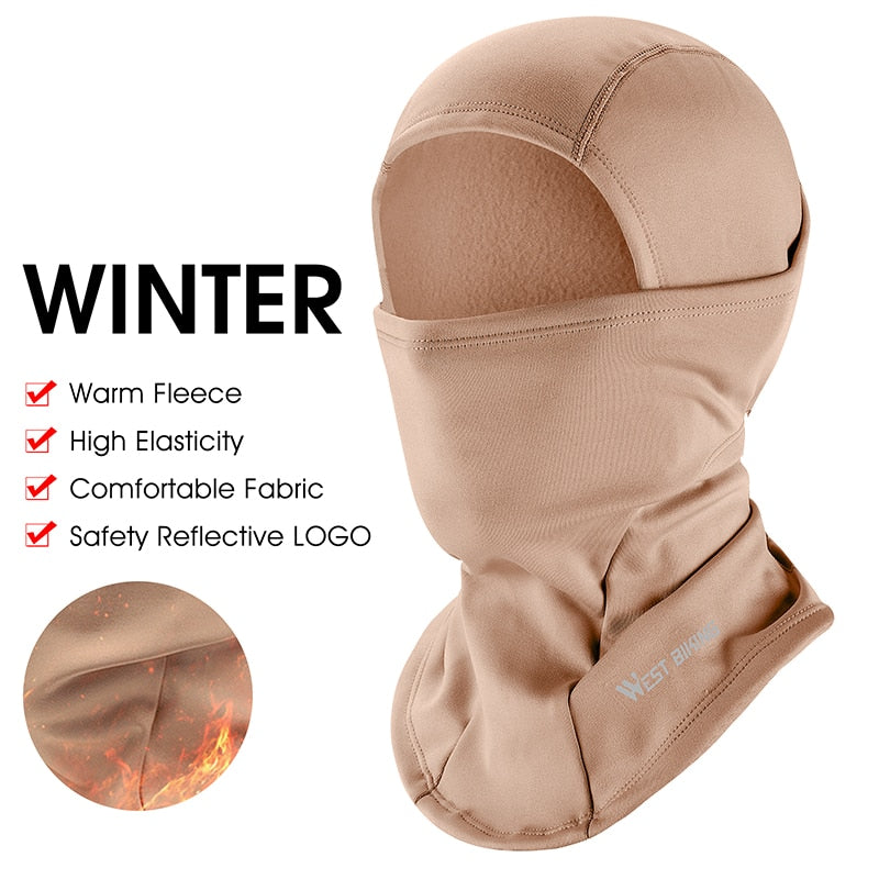 Winter Fleece Cycling Face Mask Bike Cap Windproof Men Women Sport Scarf Balaclava Ski Bicycle Motorcycle Running Neck Warmer