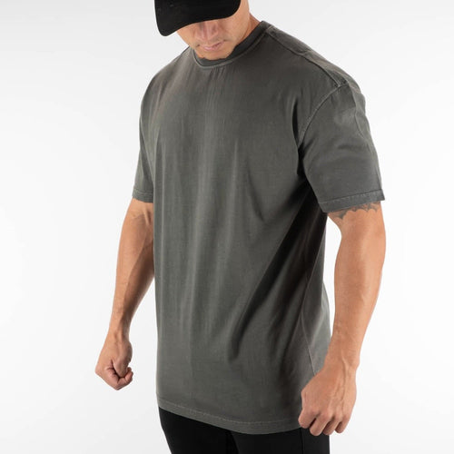 Load image into Gallery viewer, Solid Loose Casual T-shirt Men Cotton Short Sleeve Shirt Male Gym Sport Tees Tops 2022 Summer Fitness Training Crossfit Clothing
