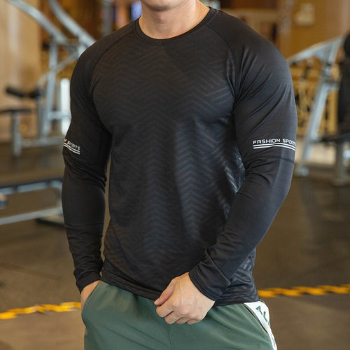 Load image into Gallery viewer, Men Compression Sport Shirts Fitness Elasticity Sweatshirt Breathable Training Sportswear Quick Dry Training Tops Muscle Tees
