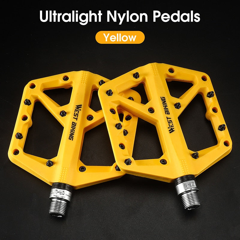 Bicycle Pedal Anti-slip Ultralight Nylon MTB Mountain Bike Pedal Sealed Bearings Pedals Bicycle Accessories Parts