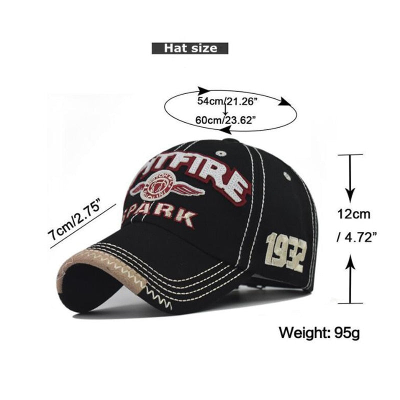 Embroidered Unisex Fishing Baseball Caps Women's Men's Outdoor Cotton Cap Adjustable for Summer Male Hats