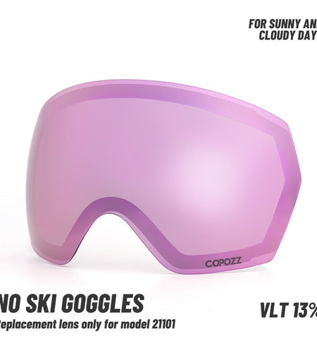 21101 Ski Goggles Replacement Lenses Double Layers Anti-fog UV400 Protection Ski Eyewear Glasses