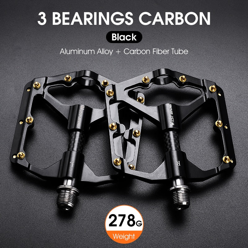 Bicycle Pedals 3 Bearings MTB Anti-slip Ultralight Aluminum Mountain Road Bike Platform Pedals Cycling Accessories