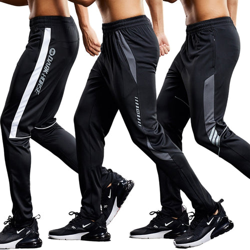 Load image into Gallery viewer, Men Running Sport Pants with Zipper Pockets Football Training Joggings Sweatpants Basketball Soccer Trousers Plus Size for Male
