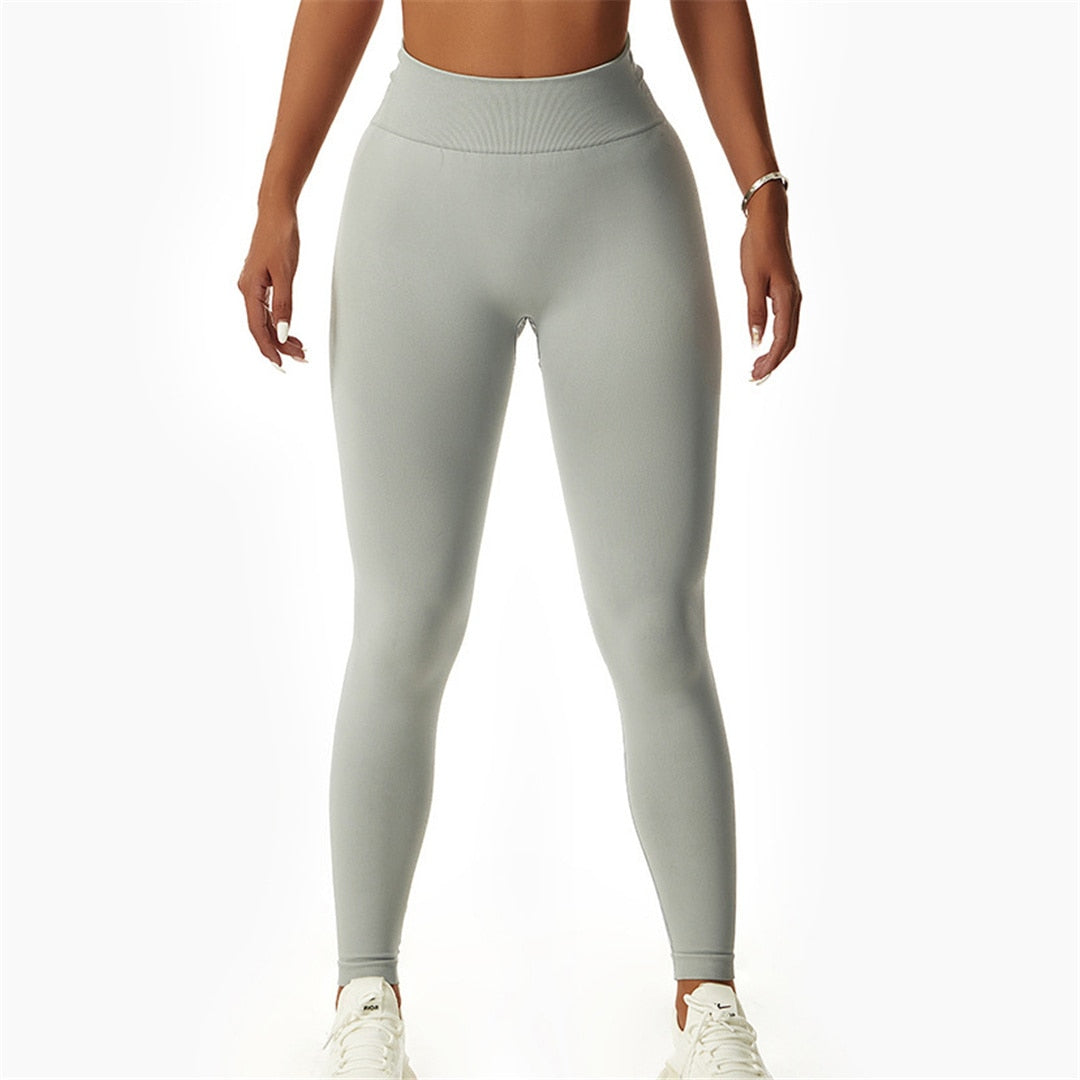 S - XL High Waist Sport Pants Sexy Yoga Leggings Women Fitness Tight Seamless Leggings For Women Gym Elastic Pants Female A088P